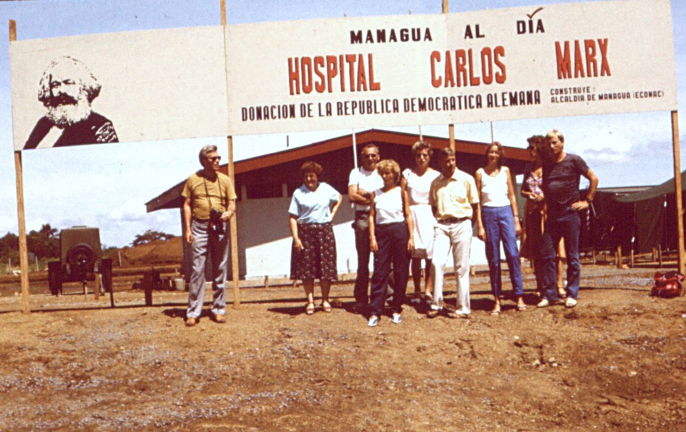 Der erste Spatenstich in Managua Nicaragua 1985